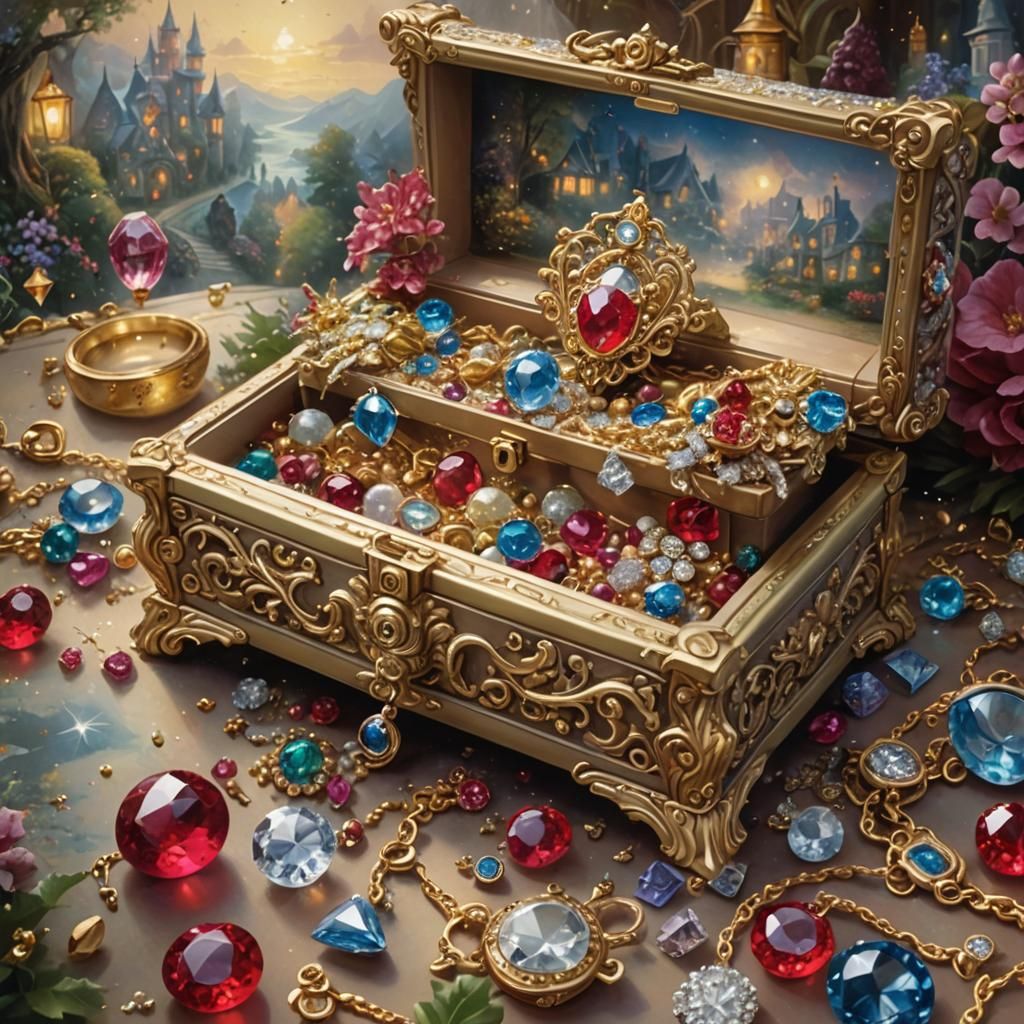Jewel Box Overflowing with Magical Gems