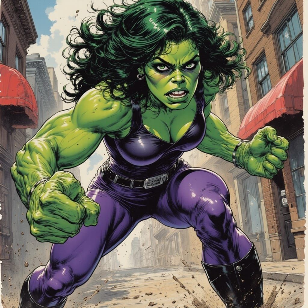 <lora:She-Hulk:1.0>She Hulk