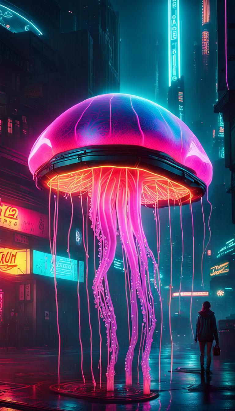 Cyberpunk Jellyfish