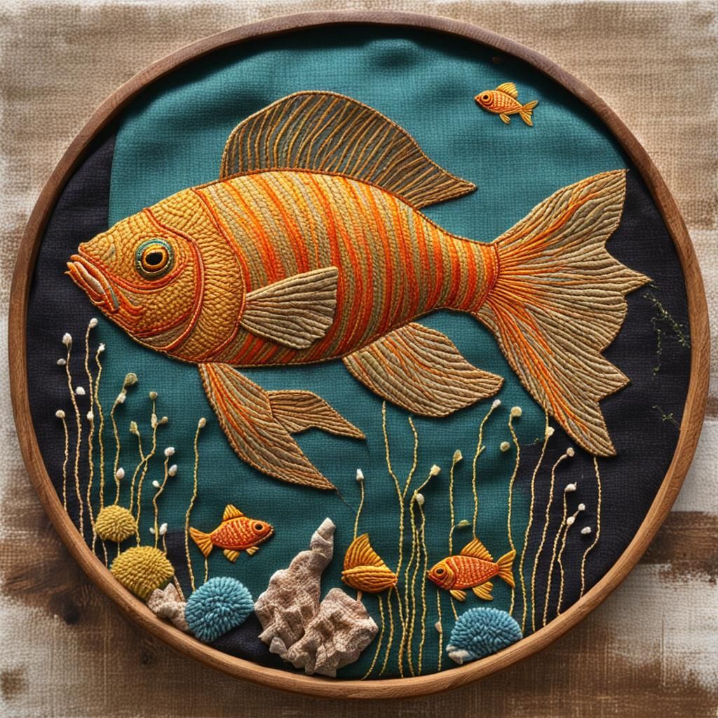 "GOLD FISH IN A FISH BOWL