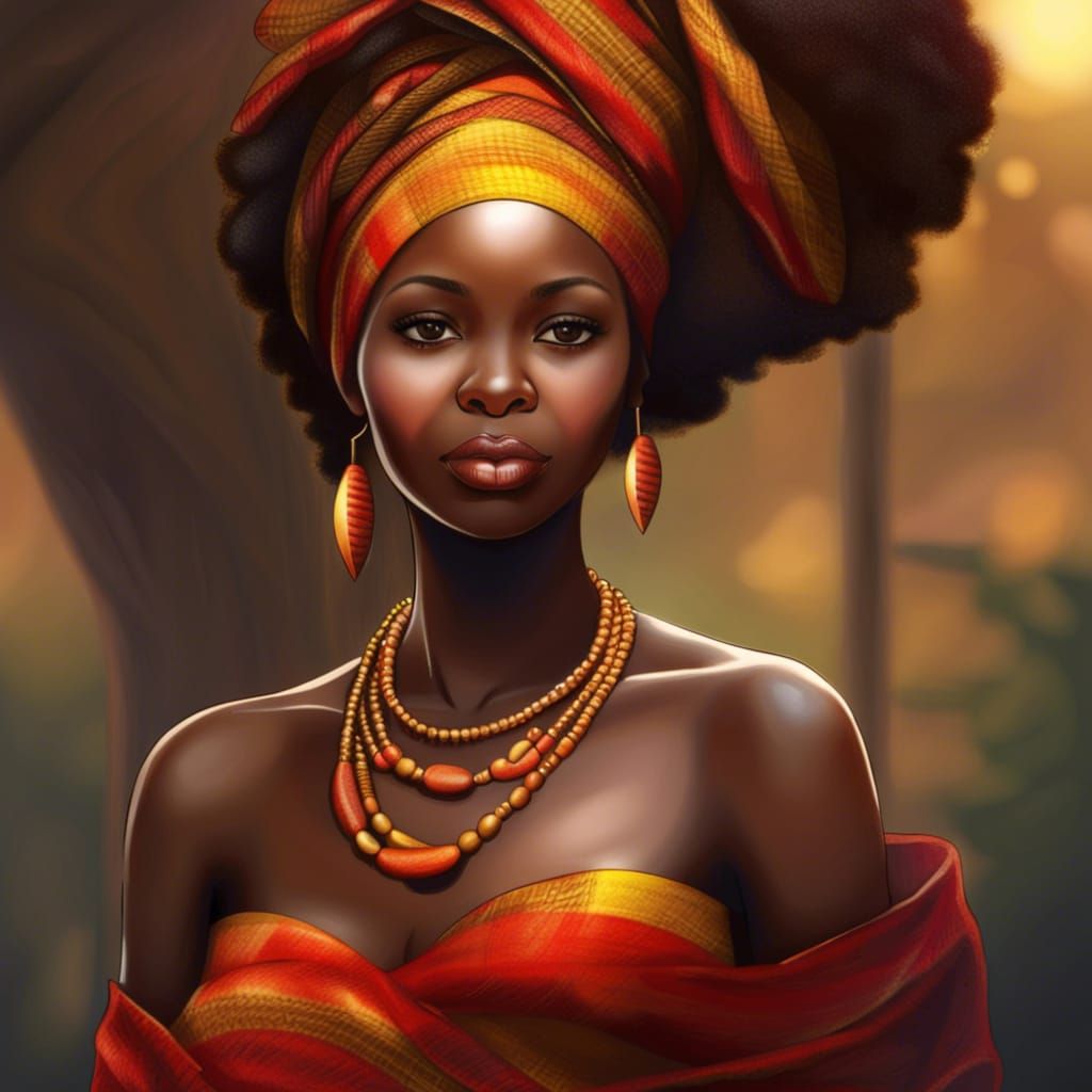 Realistic Portrait of a Ugandan Woman