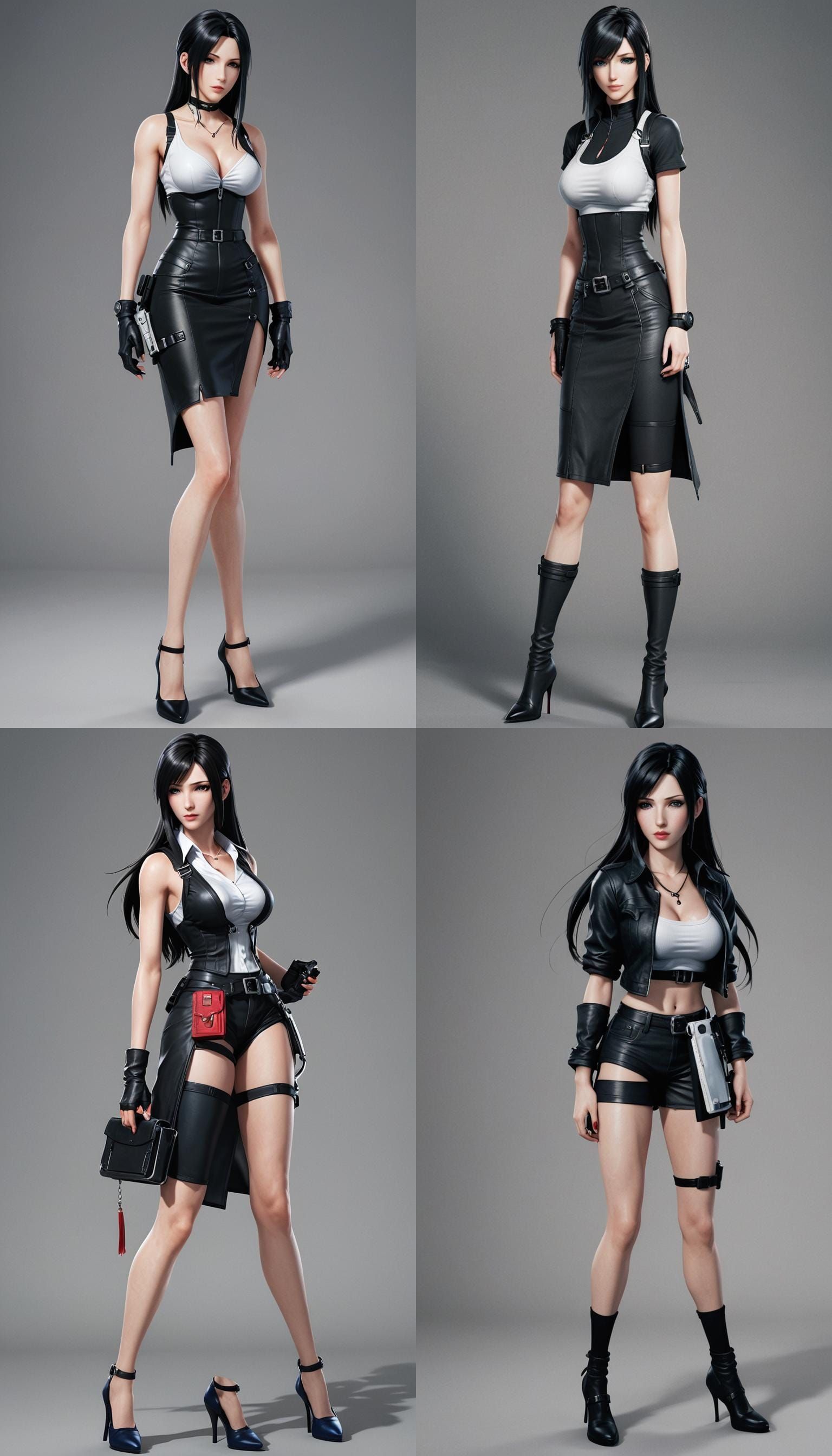 Tifa Lockhart Full Body Portrait in Final Fantasy