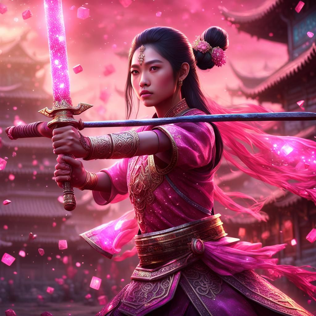 18 year old Vietnamese woman   as the "pink gemstone Glitter...