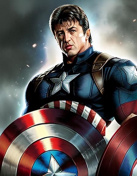 Stallone as Captain America: Heroic Transformation