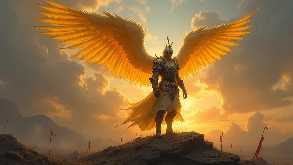 Angelic Knight on Desolate Battlefield