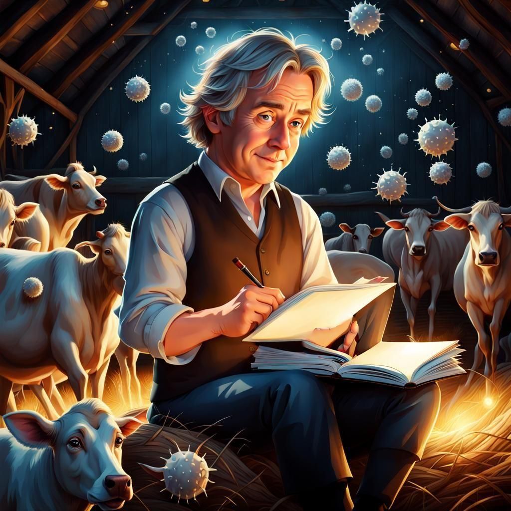 Dr. Jenner's Vaccine Breakthrough: A Whimsical Caricature