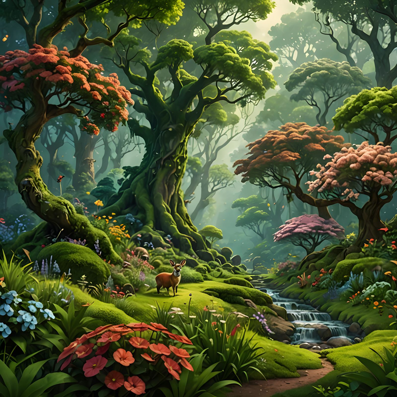 Lush Magic Forest Concept Art in Unreal Engine 5