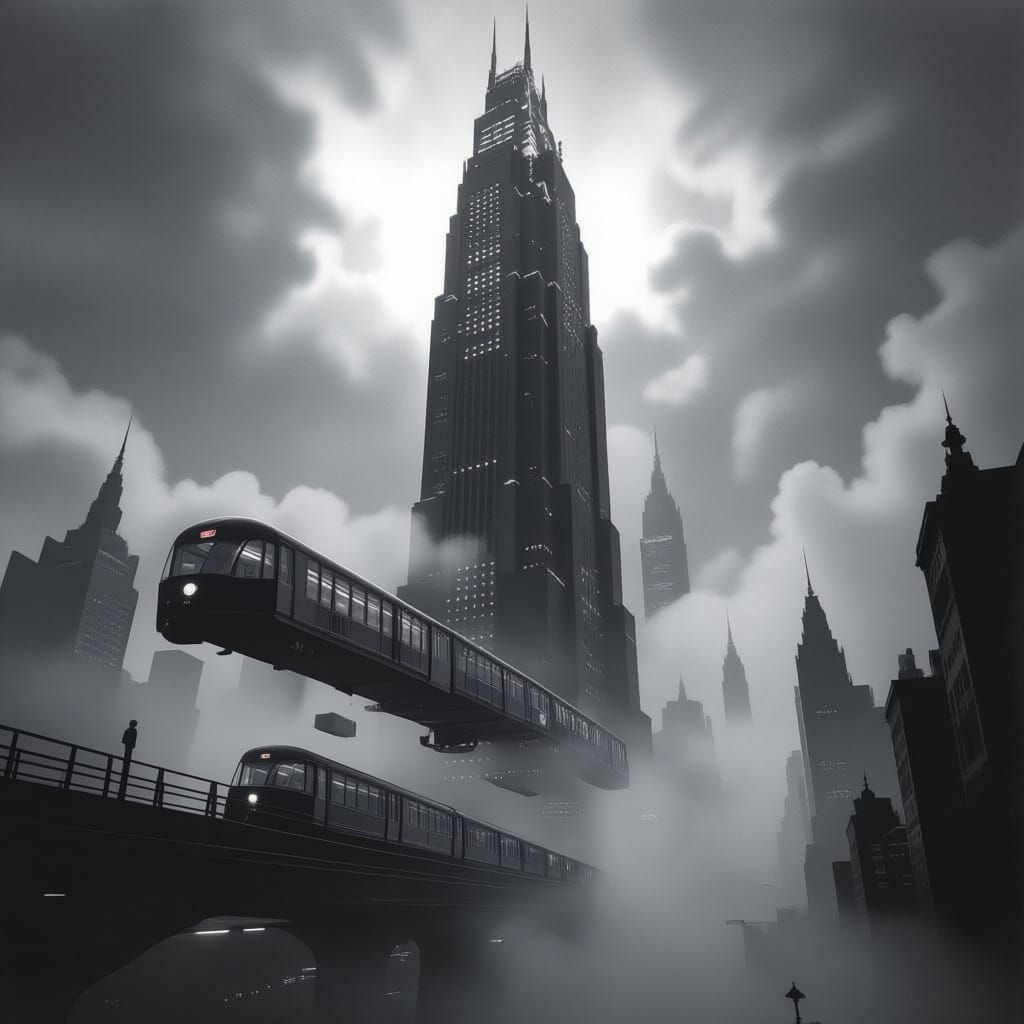 Metropolis Cityscape in Fritz Lang Style