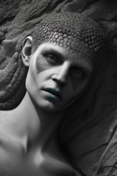 Ice Angel Portrait in Photorealistic Style