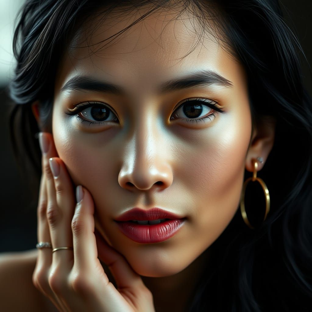 Thai Woman in Edgy Portraiture Style