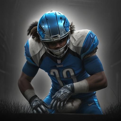 Hyperrealistic Detroit Lions in Cinematic Style