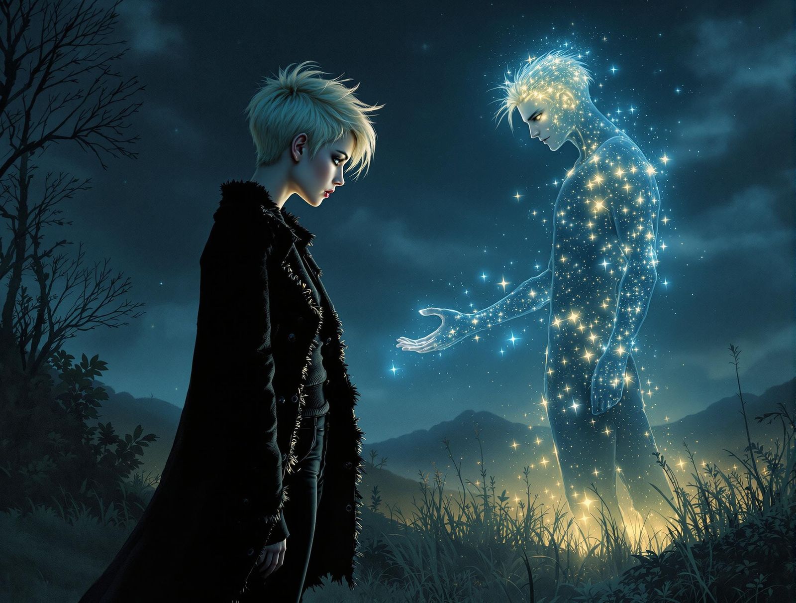 Enchanted Encounter in a Moonlit Realm