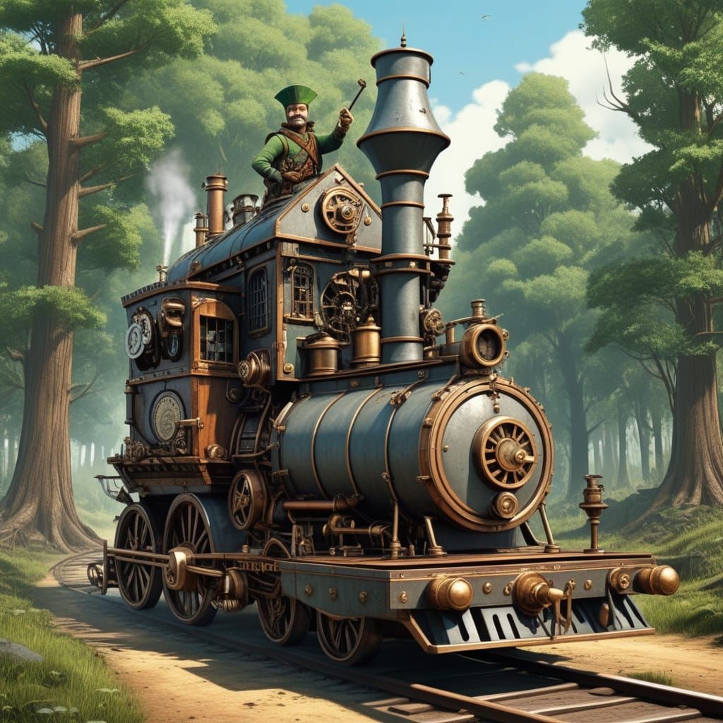 Robin Hood's Merry Men in a Steampunk Sherwood Forest