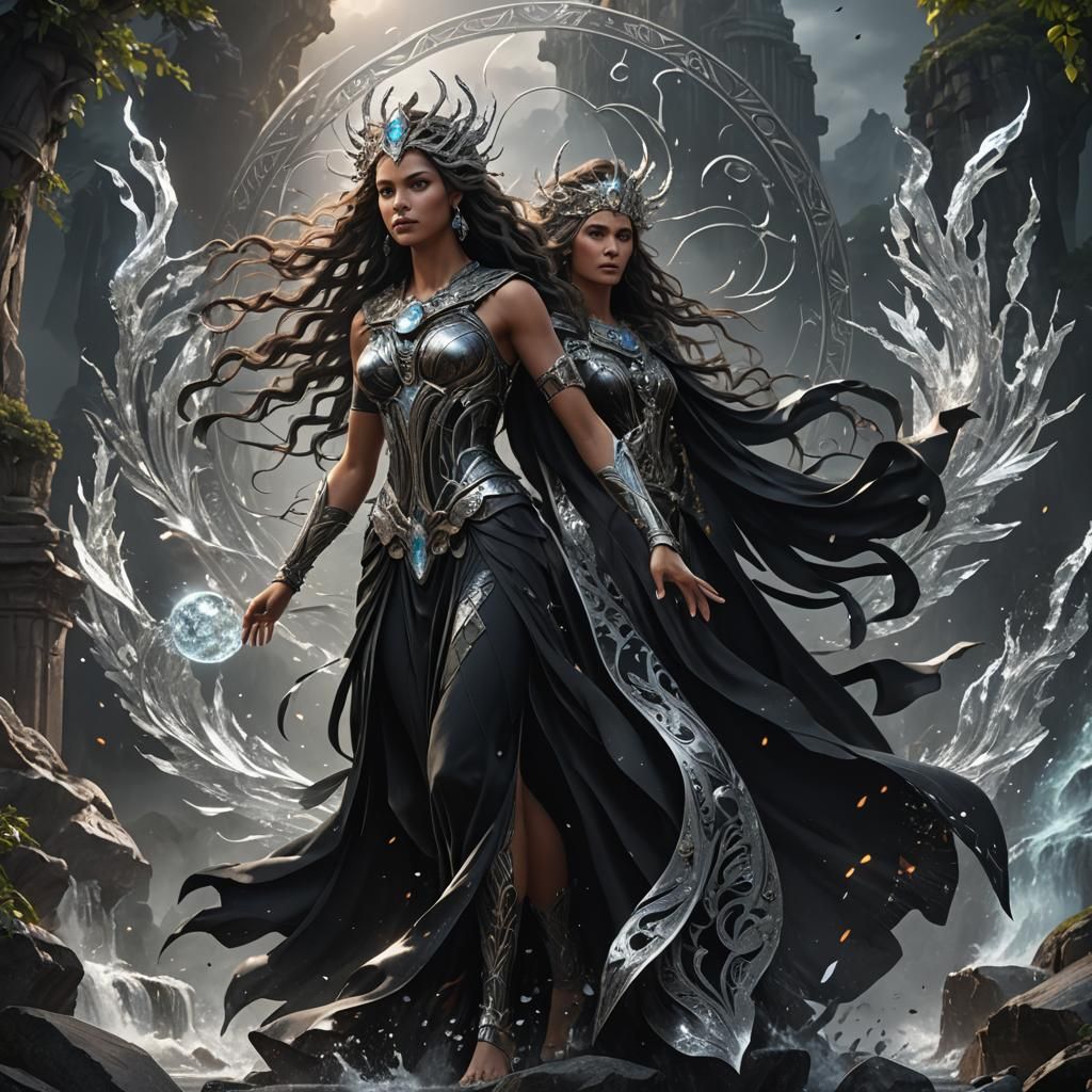 Rebecca: Goddess of Elements, Detailed Fantasy Art