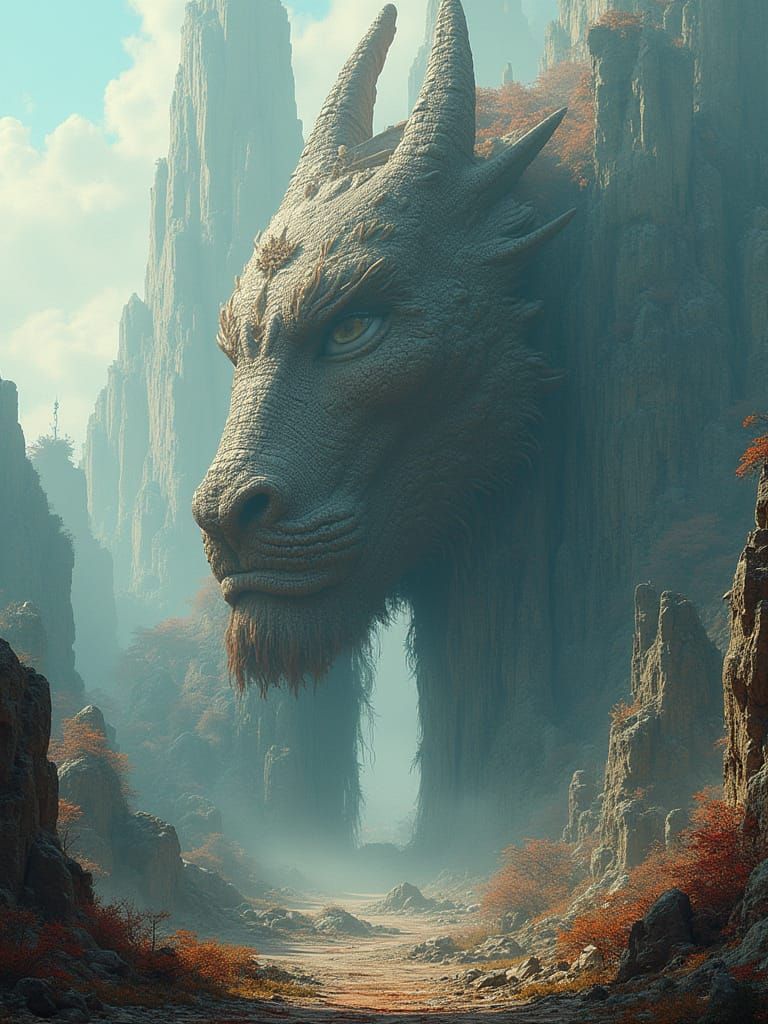 Epic Fantasy Landscape with Ancient Architecture