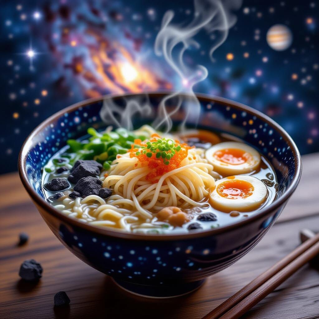 Celestial Ramen: A Cosmic Noodle Bowl of Starlight