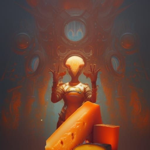 Cheese Overlords in Hyperdetailed Digital Art