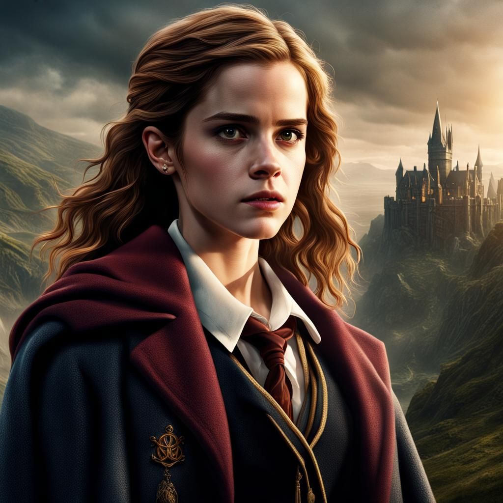 Detailed Hermione Granger Portrait, Fantasy Concept Art
