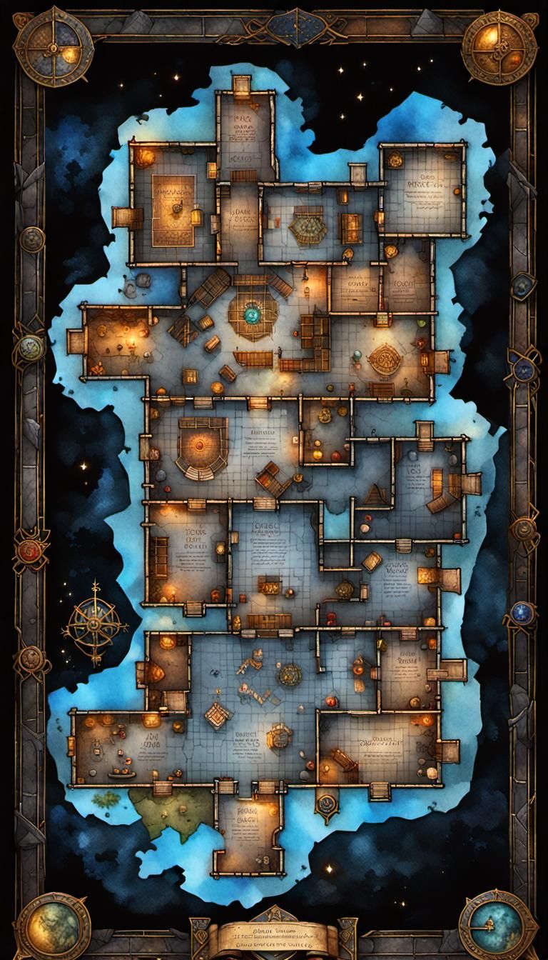 Battlemap of medieval lair