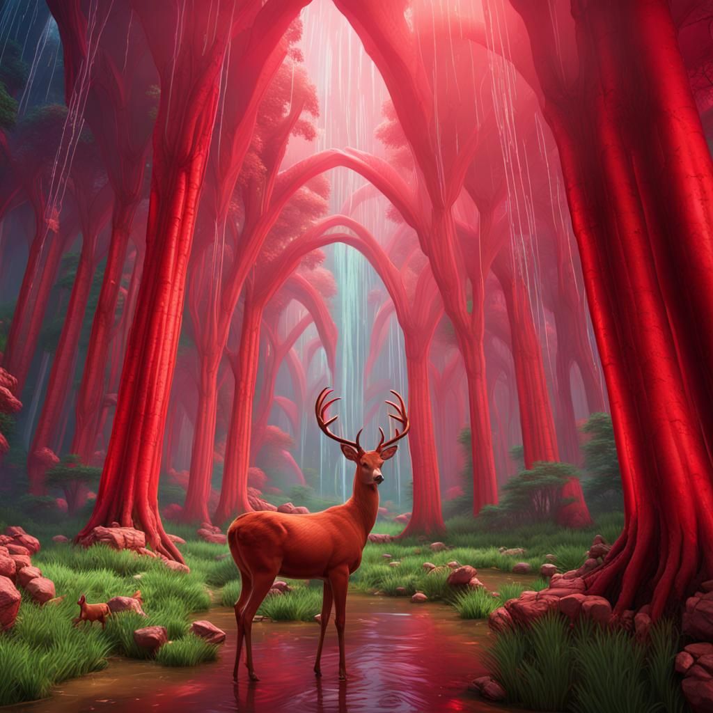 Candy Cane Forest with Reindeer, Utah Arches