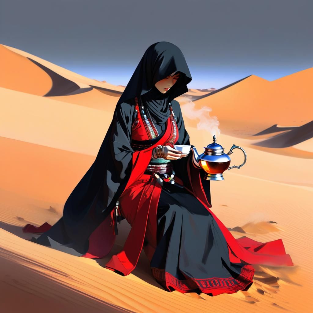 Tea in the Sahara: Anime Style Illustration