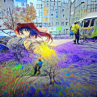 Girl's Portrait in Van Gogh Style