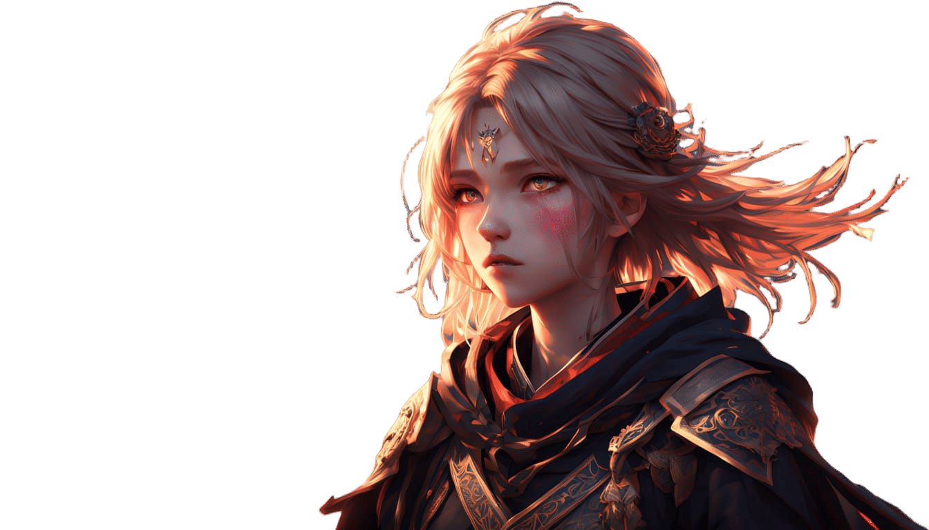 Cyberpunk Warrior in a Dystopian Landscape