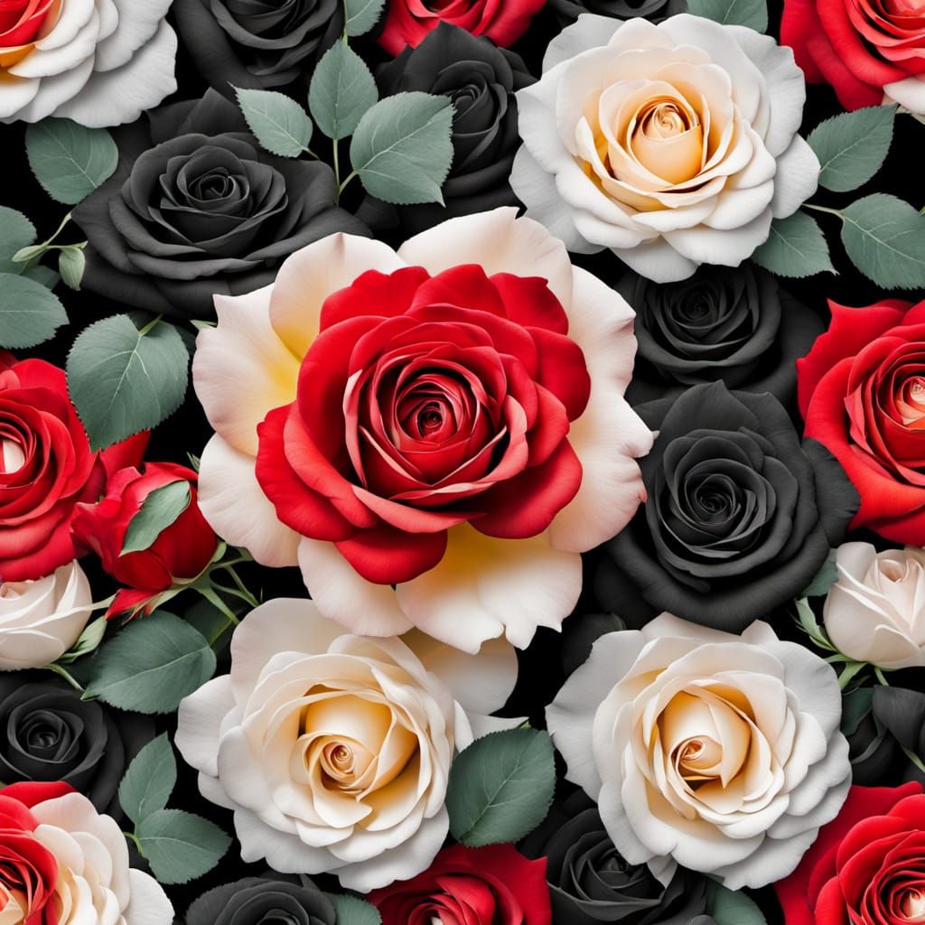 Vibrant Red Rose in Pop Art Style