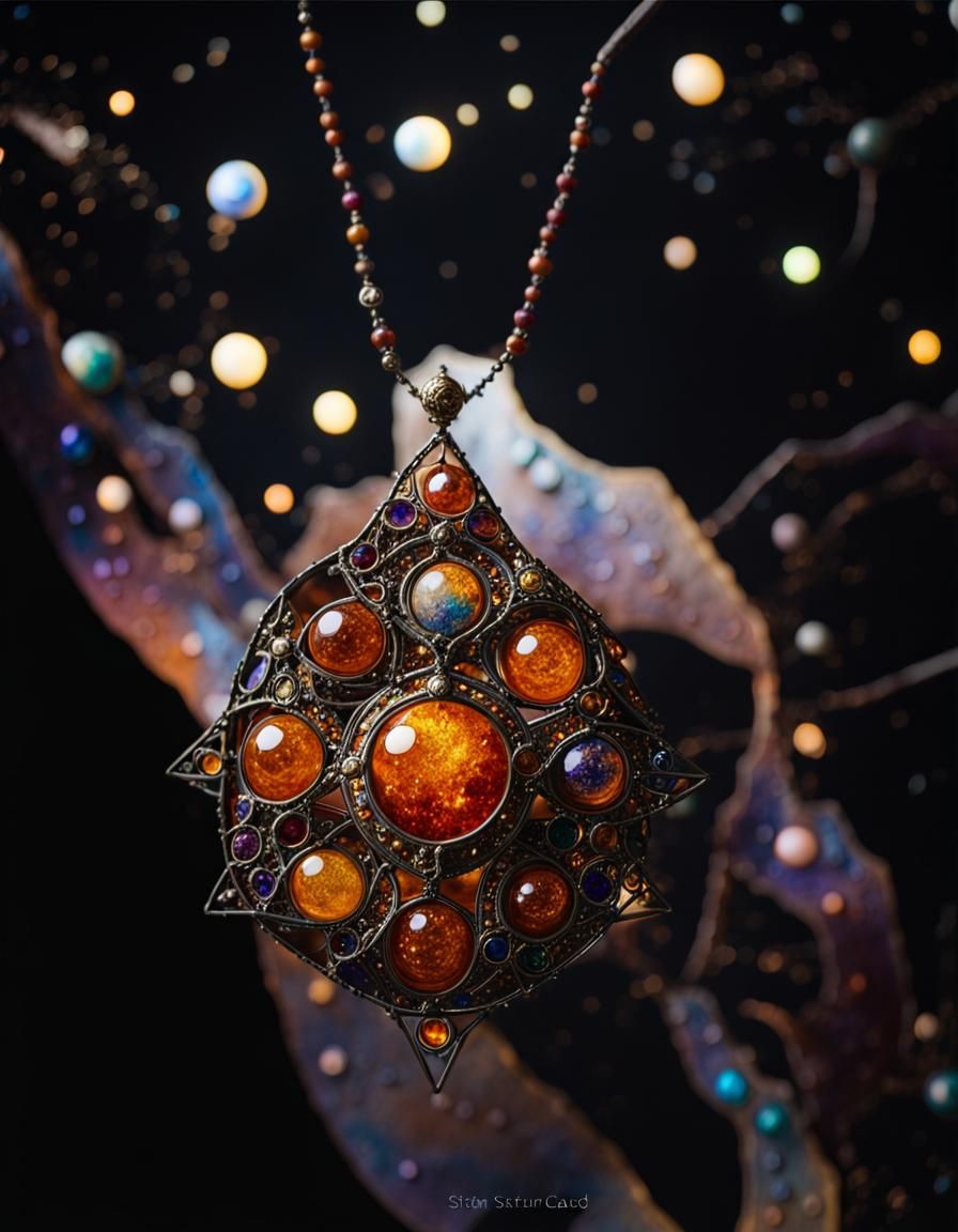 Queen of Saturn in Bio-Stained-Glass Style