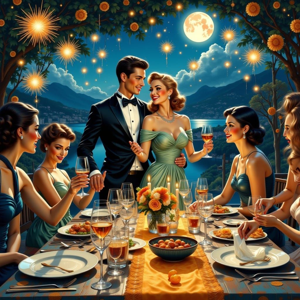 Vintage Dinner by Lake Cuomo