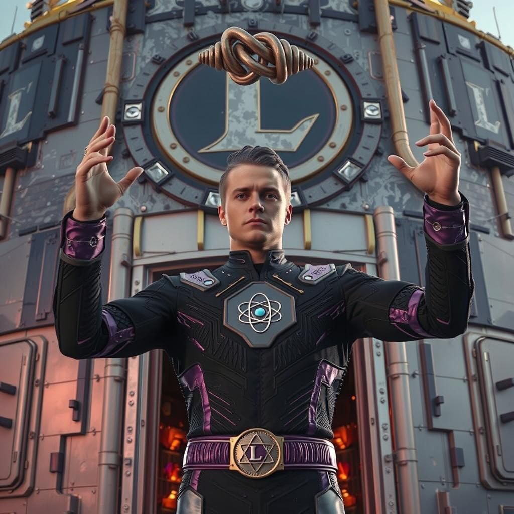 Ryan Kennedy as Rokk Krinn, codenamed: Cosmic Boy, stands co...