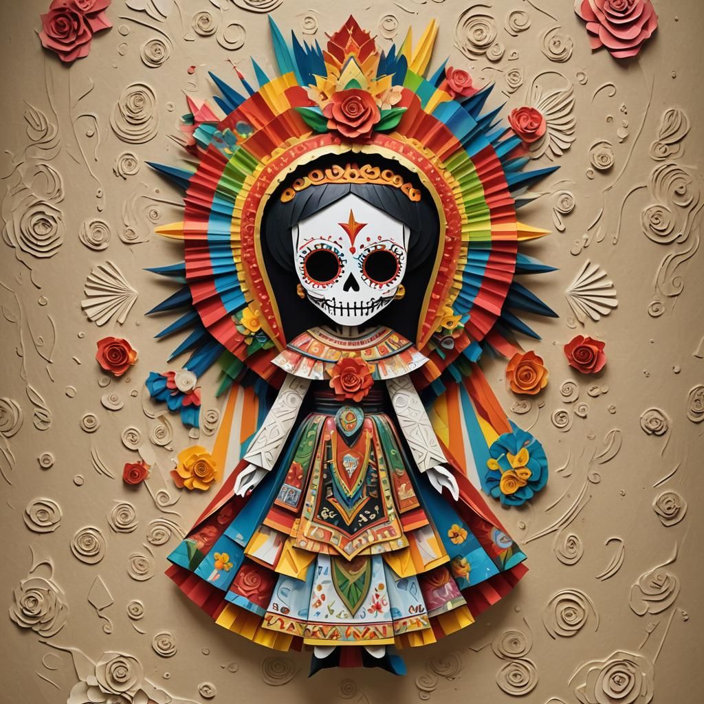 Betty Boop as Virgen de Guadalupe Papercraft