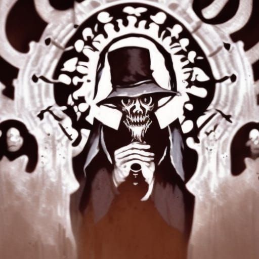 Horrific Papa Legba in Gothic Style