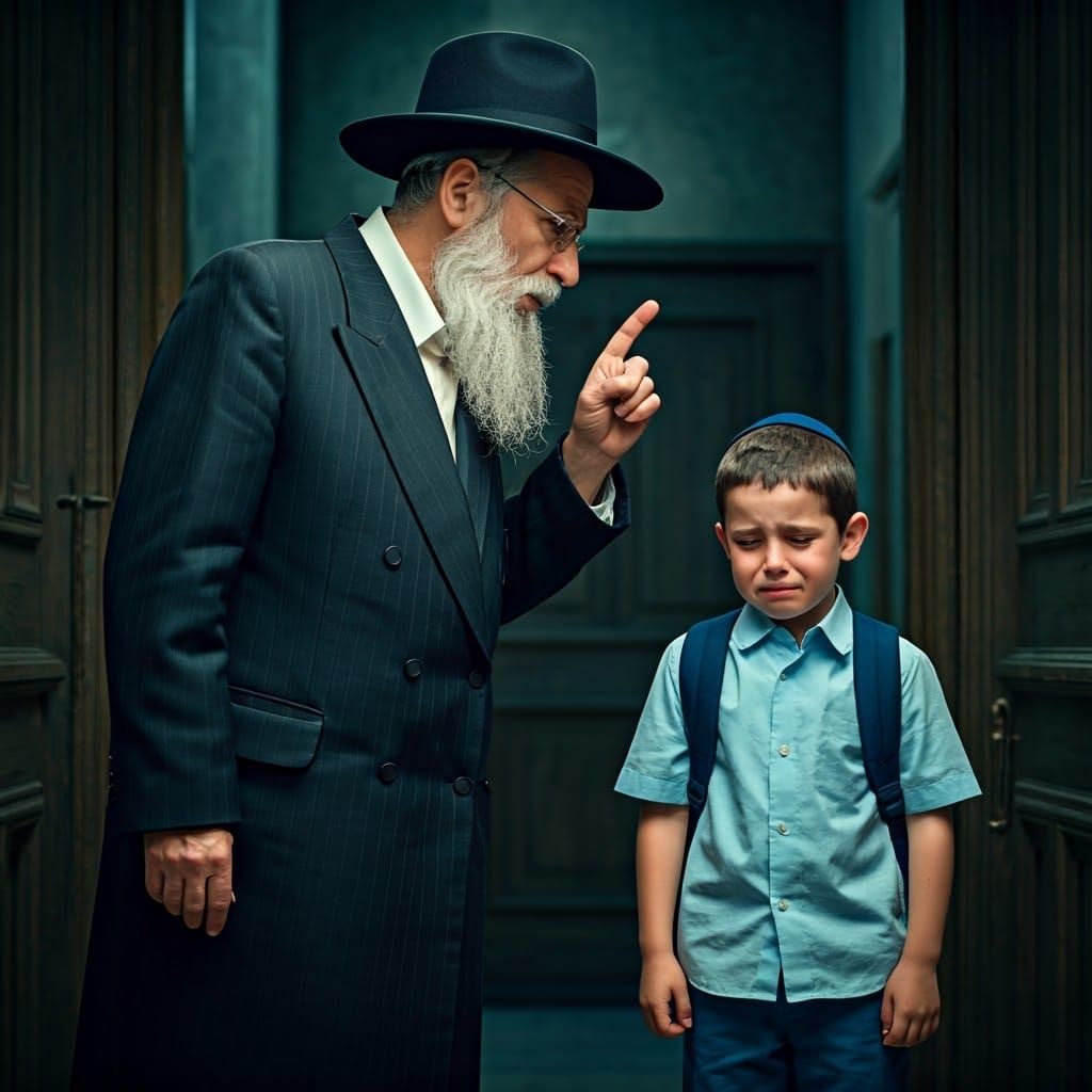 Emotional Scene: Jewish Teacher and Student