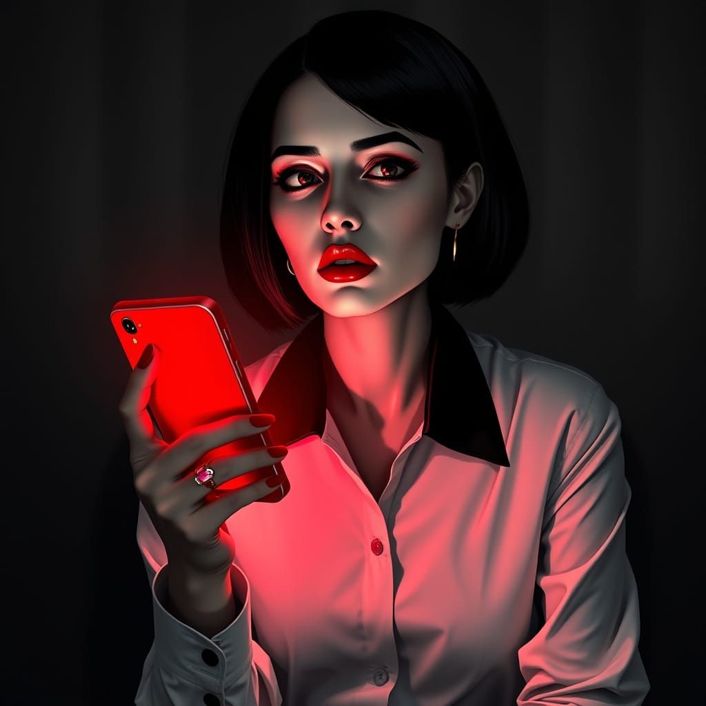 Futuristic Femme in Noir Chic