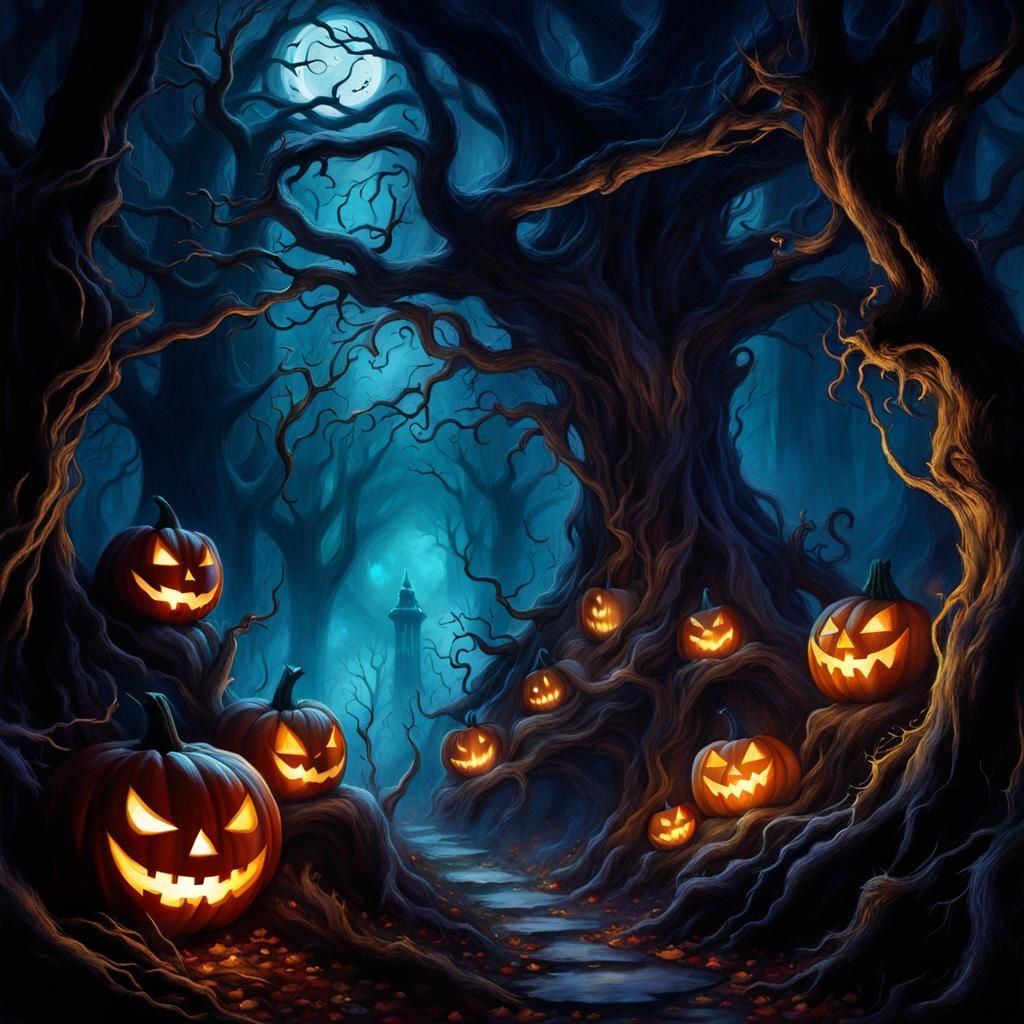 Dark Fantasy Halloween Gathering in Twilight Forest