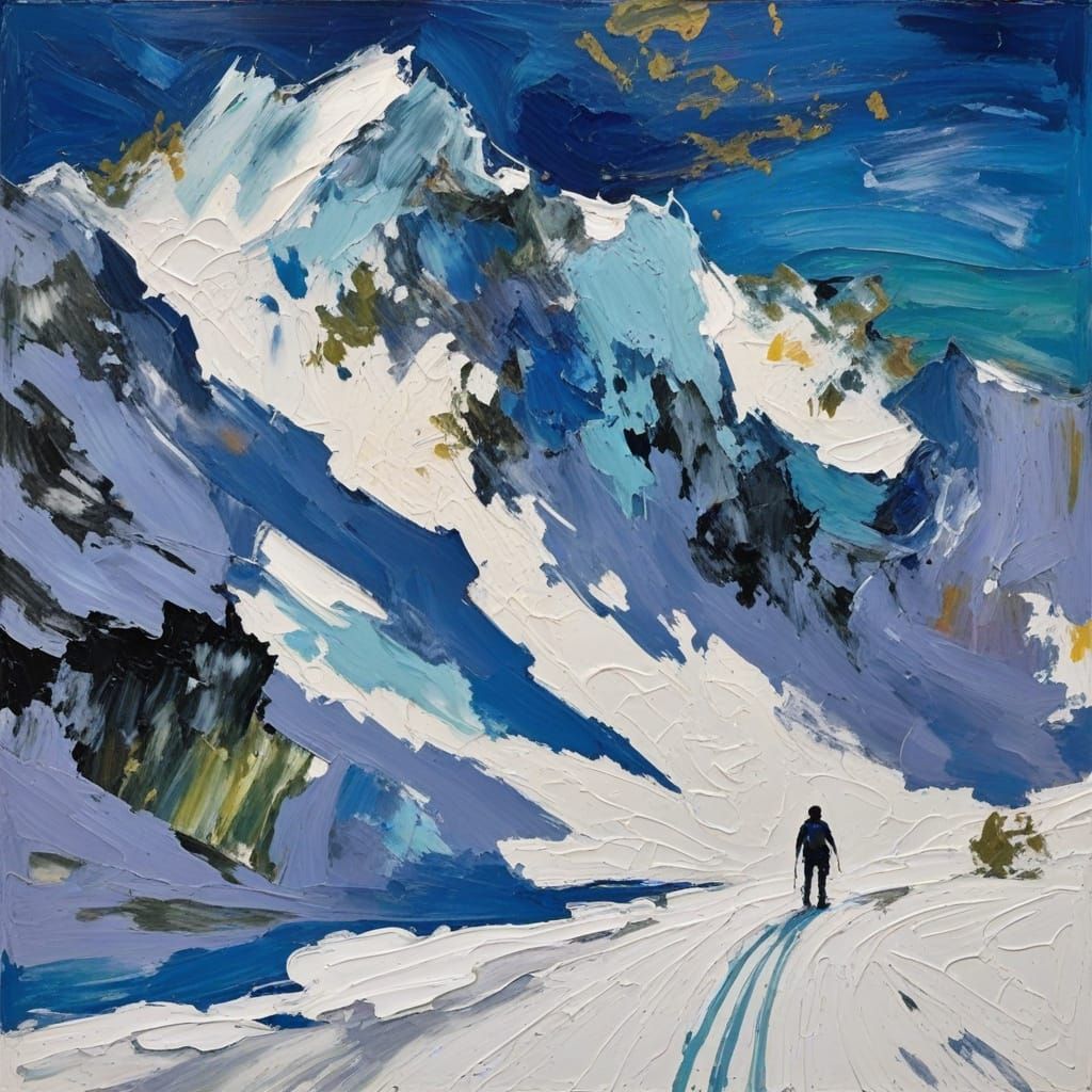 Abstract Expressionist Painting in the Style of Joan Mitchel...