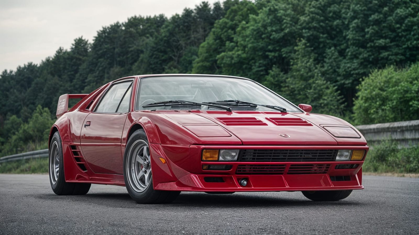 Vintage Pantera Supercar in Cinematic Film Still Style