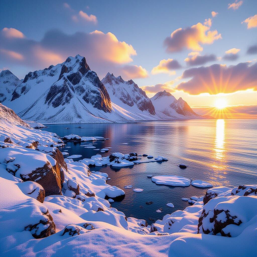 Rocky Mountains Meet Ocean Coast in Dramatic Lighting