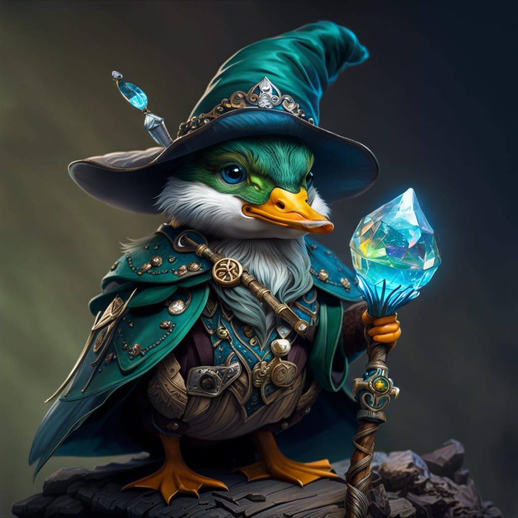 Mallard Wizard in Fantasycore Style