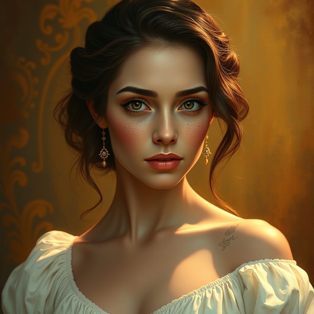 Gentle Elegance in Golden Light