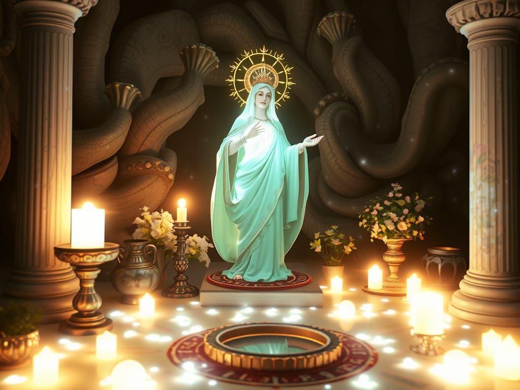 Magical Glow of Saint Agatha in Ethereal Light