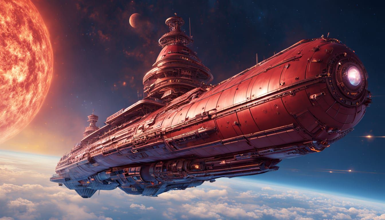 Fantasy Ship in Space: Peter Elson Style