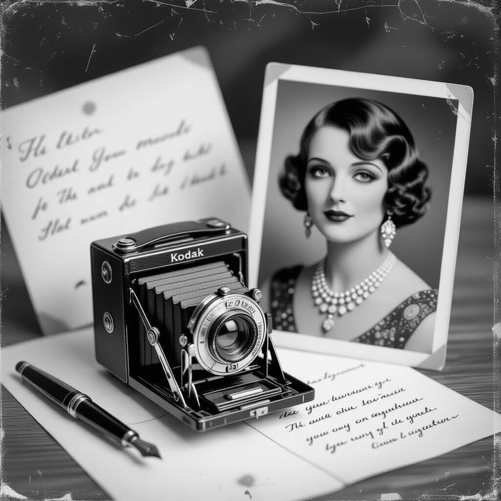 ꧁ད🌿🌹🌿ↈ🖋️📷⭐Photo Of A Glamorous Actress ✧✦✧ ❝Kodak❞ Camera ✧✦✧ 1920s⭐💥📄ↈ🌿🌹🌿ཌ꧂