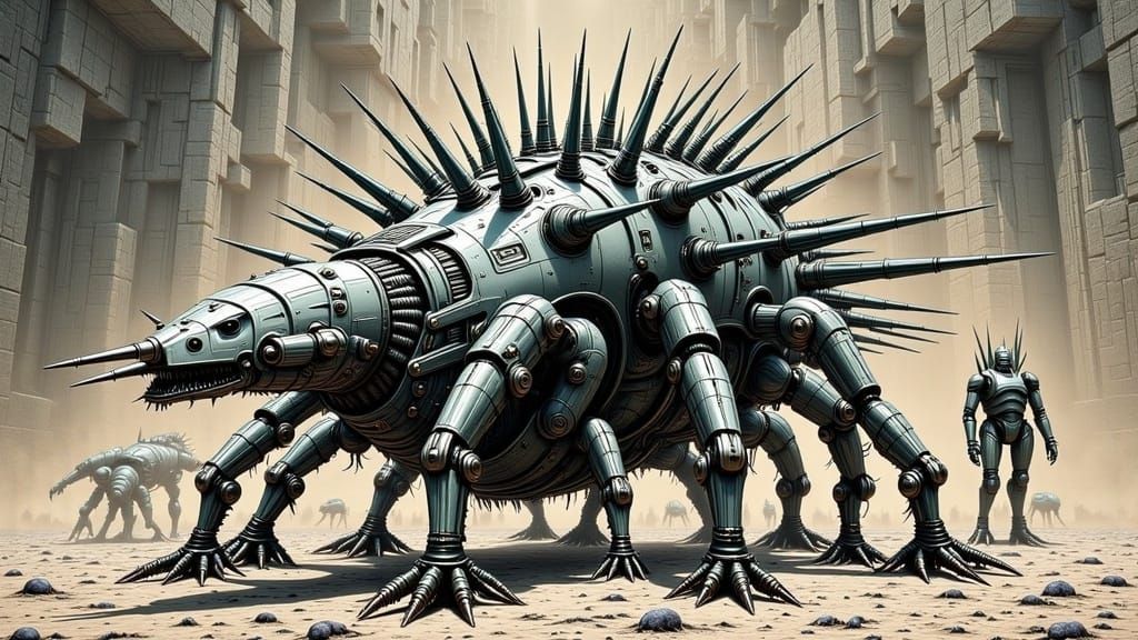 Junji Ito-Style Centipede Combat Vehicle