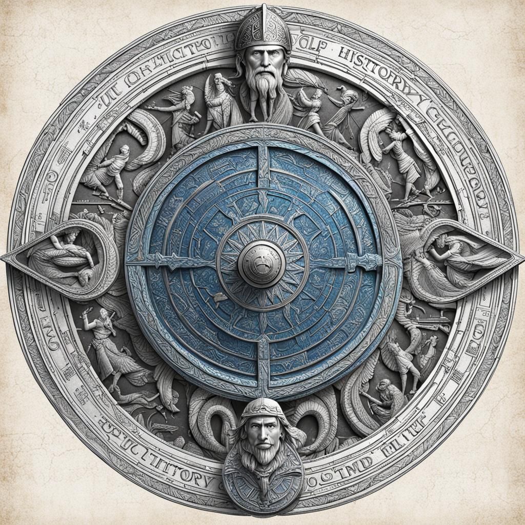 Epic Mythological Scene of Historical Significance