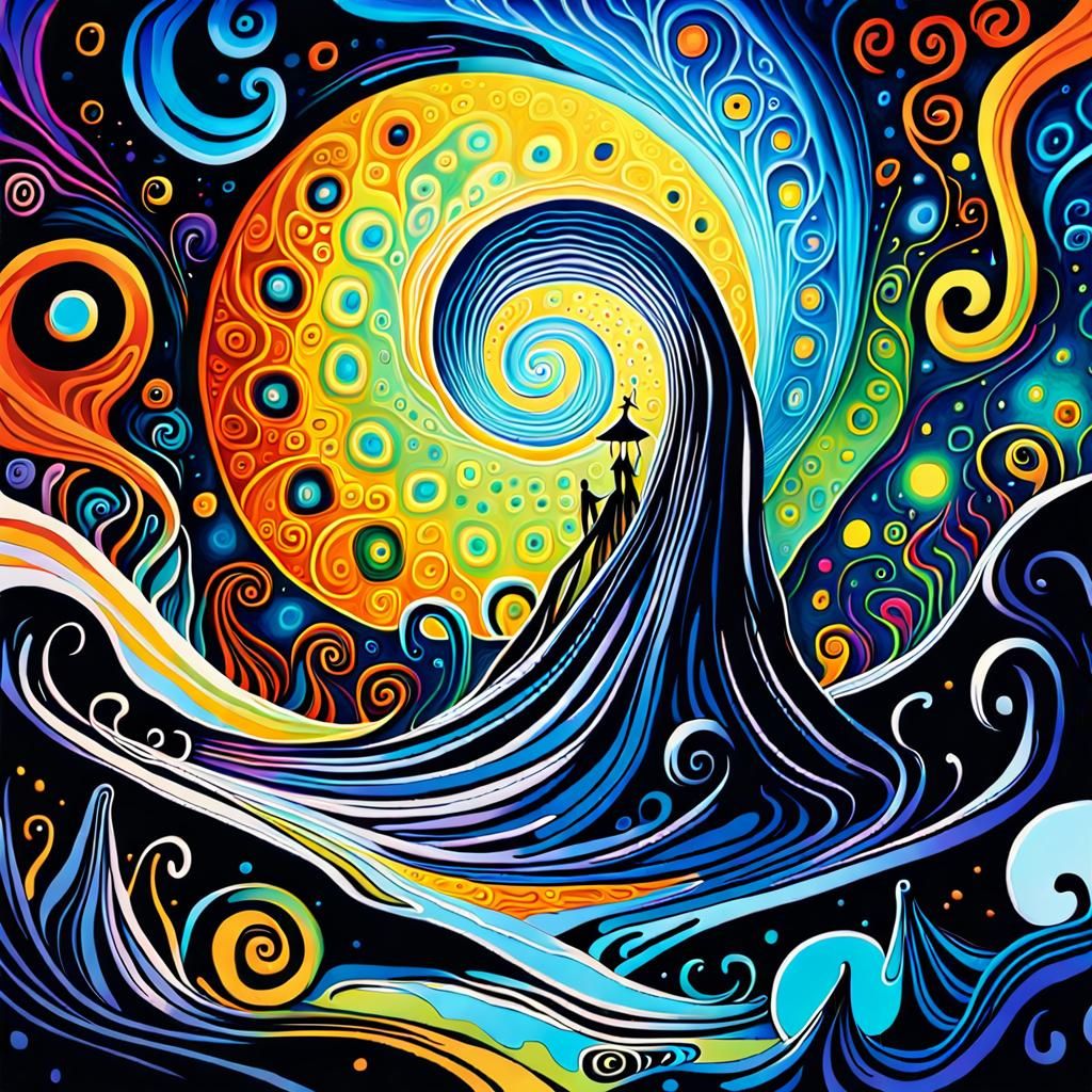 Surreal Manga Dreamwork Entity in Vibrant Oil Painting