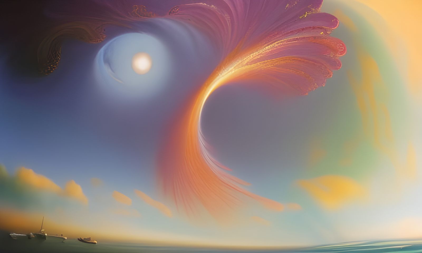 Ethereal Submarine City in Pastel Tones