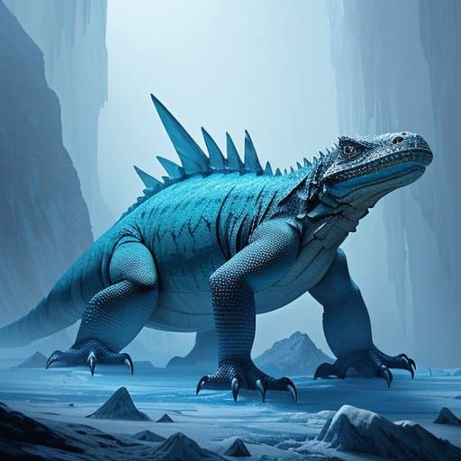 Hyperrealistic Glaciadon Concept Art