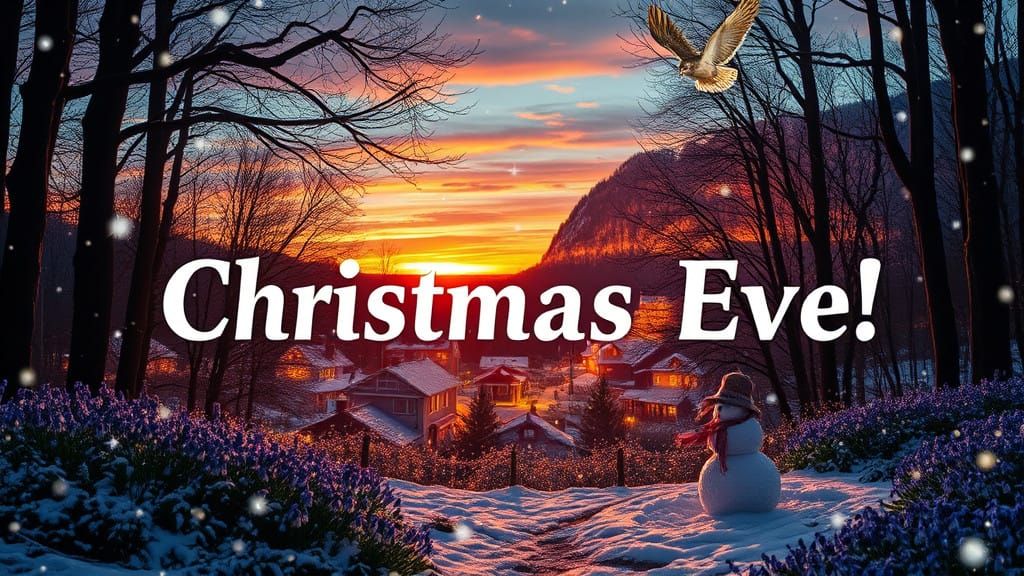 Festive Holiday Lights Illuminate Winter Wonderland